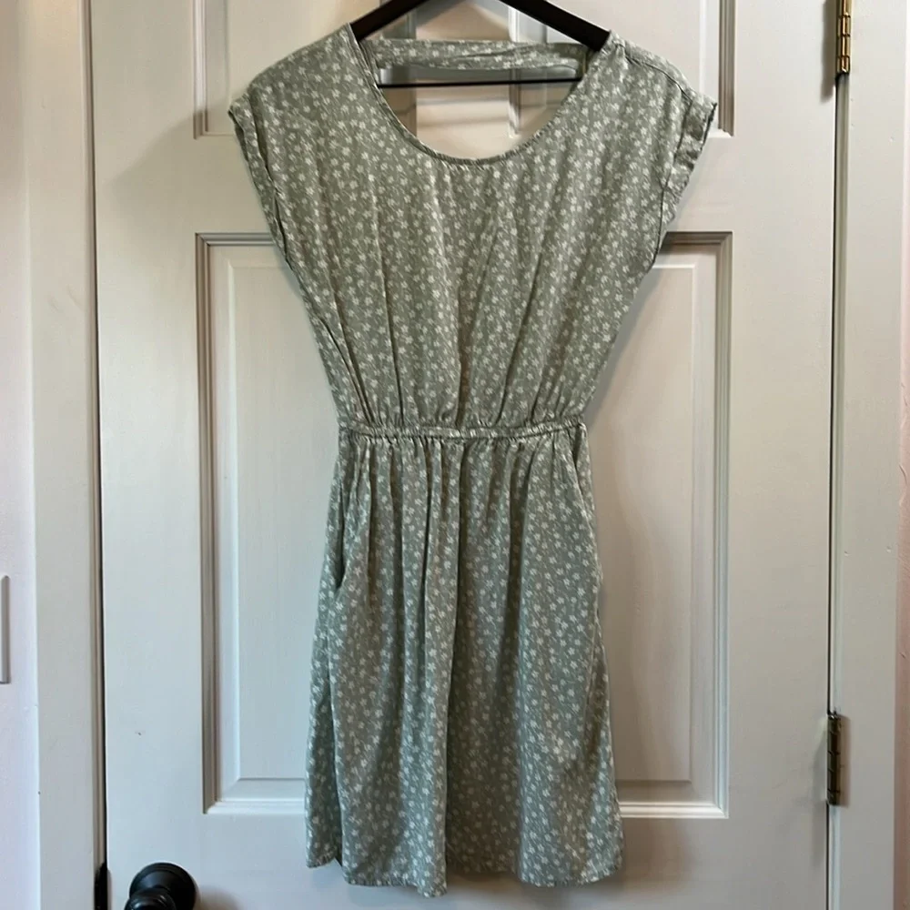 Hippie Rose Ditzy Floral Sage Mini Dress - Size XS